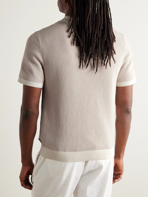Two-Tone Cotton and Linen-Blend Shirt - BK Two-Tone Cotton and Linen-Blend Shirt - BK