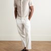 Two-Tone Cotton and Linen-Blend Shirt - OU Two-Tone Cotton and Linen-Blend Shirt - OU
