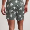 Charles Straight-Leg Mid-Length Printed Swim Shorts - BK Charles Straight-Leg Mid-Length Printed Swim Shorts - BK