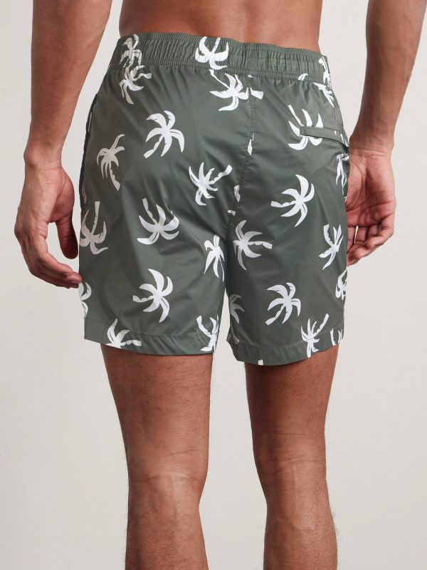 Charles Straight-Leg Mid-Length Printed Swim Shorts - BK Charles Straight-Leg Mid-Length Printed Swim Shorts - BK