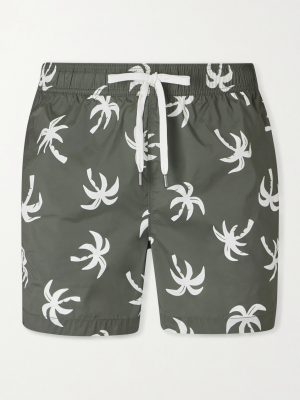 Charles Straight-Leg Mid-Length Printed Swim Shorts Charles Straight-Leg Mid-Length Printed Swim Shorts