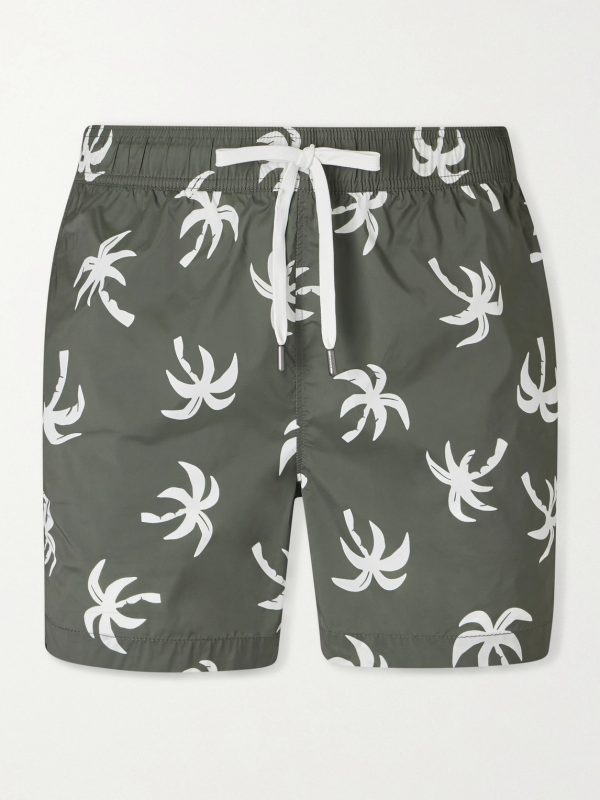 Charles Straight-Leg Mid-Length Printed Swim Shorts Charles Straight-Leg Mid-Length Printed Swim Shorts