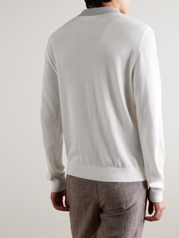Striped Cotton Polo Shirt - BK Striped Cotton Polo Shirt - BK