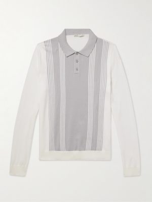 Striped Cotton Polo Shirt Striped Cotton Polo Shirt