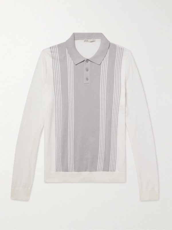 Striped Cotton Polo Shirt Striped Cotton Polo Shirt