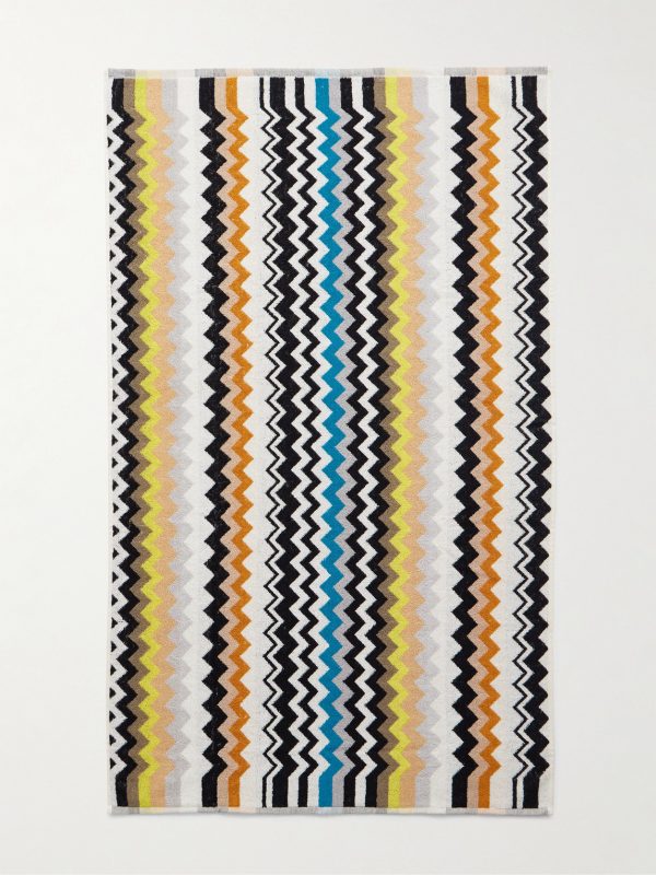 Best Set of Five Striped Cotton-Terry Towels - E1 Best Set of Five Striped Cotton-Terry Towels - E1