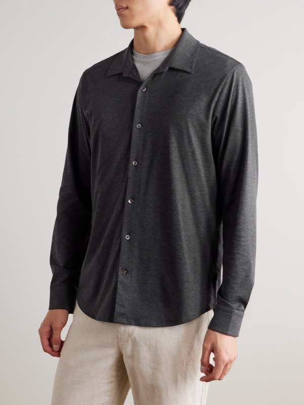 Supima Cotton-Blend Piqué Polo Shirt - FR Supima Cotton-Blend Piqué Polo Shirt - FR