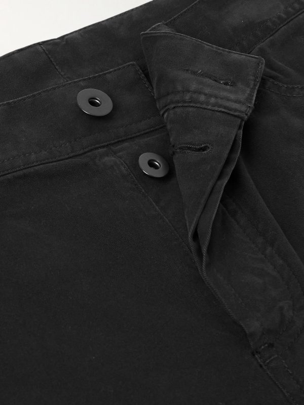 Straight-Leg Brushed Cotton-Blend Twill Trousers - E1 Straight-Leg Brushed Cotton-Blend Twill Trousers - E1