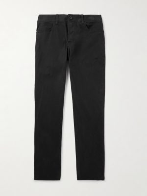 Straight-Leg Brushed Cotton-Blend Twill Trousers Straight-Leg Brushed Cotton-Blend Twill Trousers