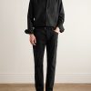 Straight-Leg Brushed Cotton-Blend Twill Trousers - OU Straight-Leg Brushed Cotton-Blend Twill Trousers - OU