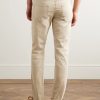 Slim-Fit Straight-Leg Brushed Cotton-Blend Twill Trousers - BK Slim-Fit Straight-Leg Brushed Cotton-Blend Twill Trousers - BK