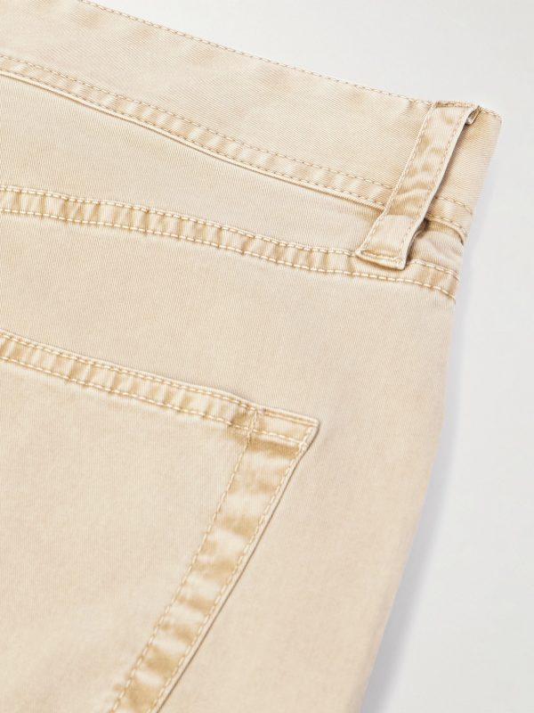 Slim-Fit Straight-Leg Brushed Cotton-Blend Twill Trousers - CU Slim-Fit Straight-Leg Brushed Cotton-Blend Twill Trousers - CU