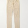 Slim-Fit Straight-Leg Brushed Cotton-Blend Twill Trousers Slim-Fit Straight-Leg Brushed Cotton-Blend Twill Trousers