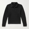 Cozy Cotton-Blend Jersey Half-Zip Sweatshirt