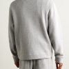 Cozy Cotton-Blend Jersey Half-Zip Sweatshirt - BK Cozy Cotton-Blend Jersey Half-Zip Sweatshirt - BK