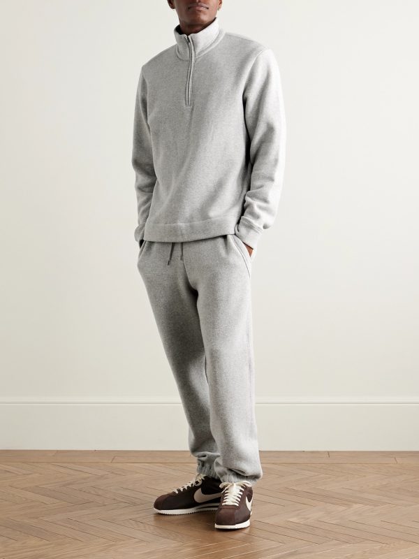Cozy Cotton-Blend Jersey Half-Zip Sweatshirt - OU Cozy Cotton-Blend Jersey Half-Zip Sweatshirt - OU