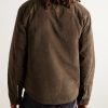 Fleece-Lined Cotton-Blend Corduroy Shirt Jacket - BK