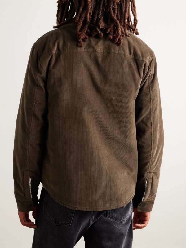 Fleece-Lined Cotton-Blend Corduroy Shirt Jacket - BK