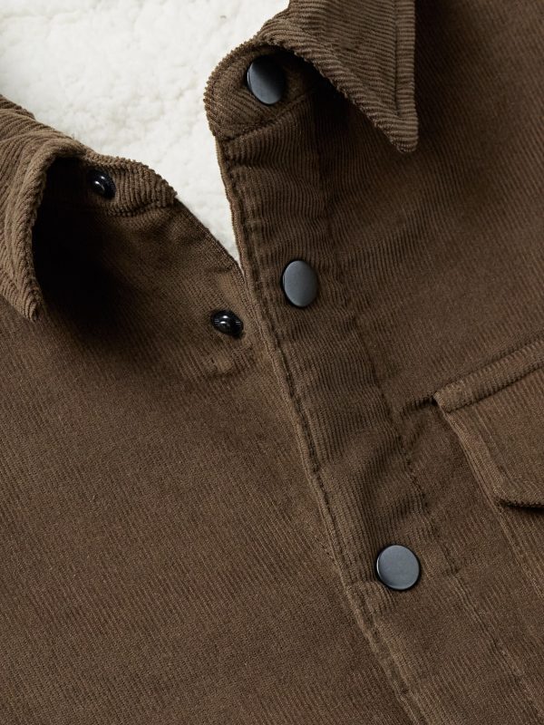 Fleece-Lined Cotton-Blend Corduroy Shirt Jacket - CU