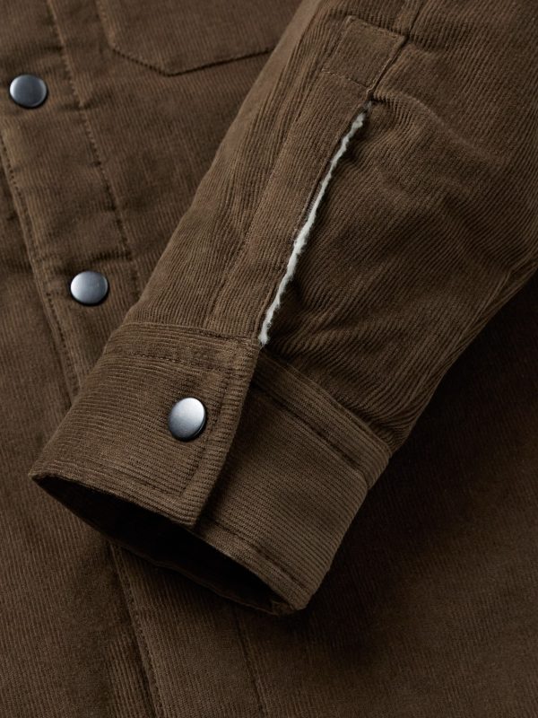 Fleece-Lined Cotton-Blend Corduroy Shirt Jacket - E1