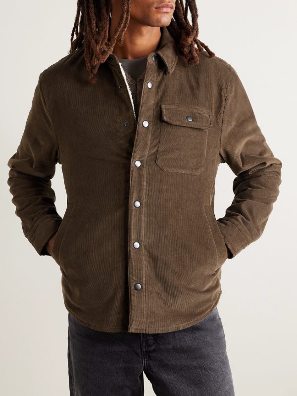 Fleece-Lined Cotton-Blend Corduroy Shirt Jacket - FR