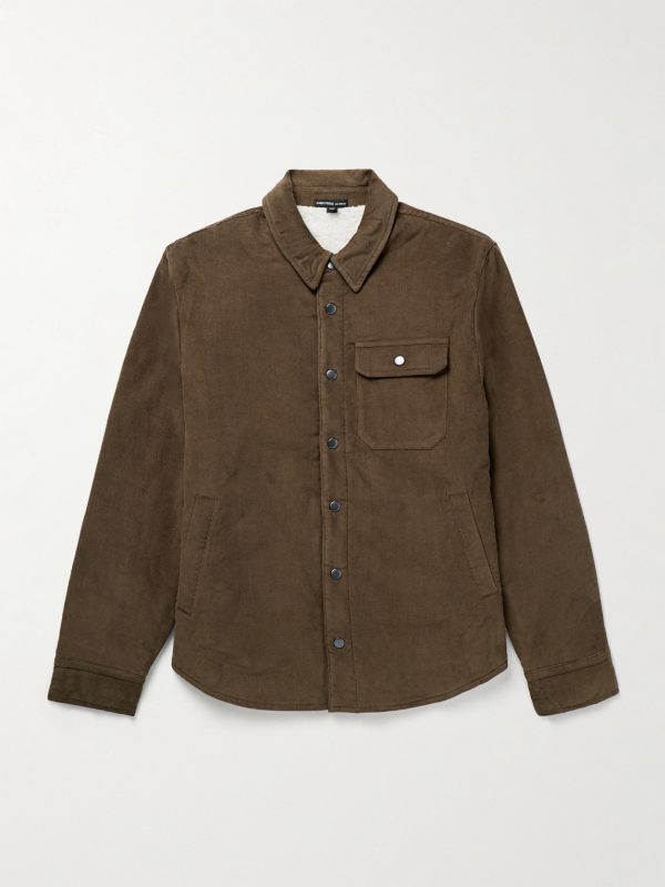Fleece-Lined Cotton-Blend Corduroy Shirt Jacket
