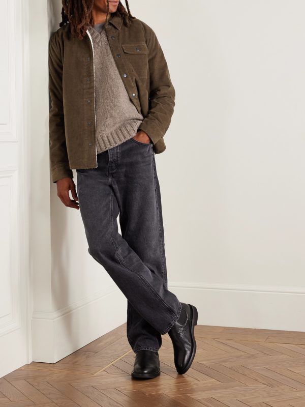 Fleece-Lined Cotton-Blend Corduroy Shirt Jacket - OU