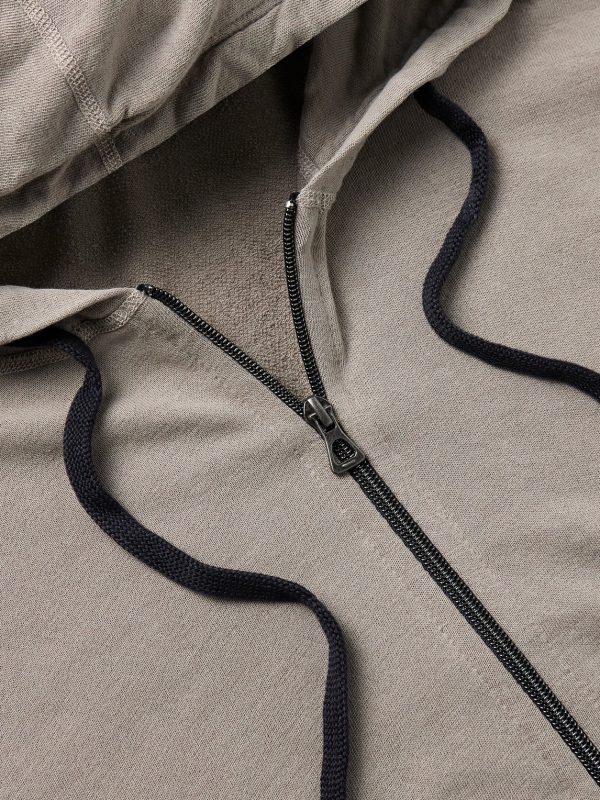 Garment-Dyed Cotton-Jersey Zip-Up Hoodie - CU Garment-Dyed Cotton-Jersey Zip-Up Hoodie - CU
