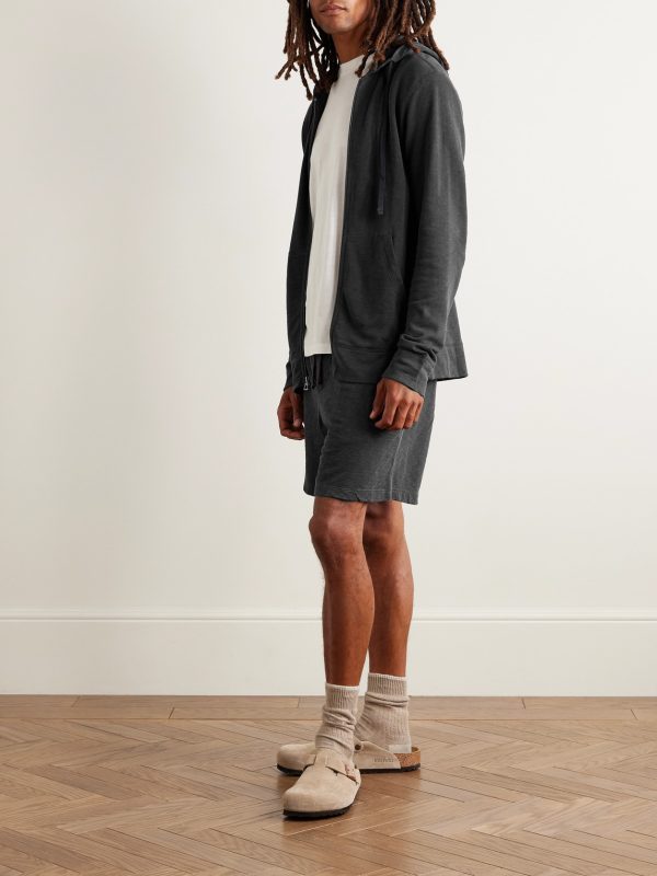 Garment-Dyed Cotton-Jersey Zip-Up Hoodie - OU