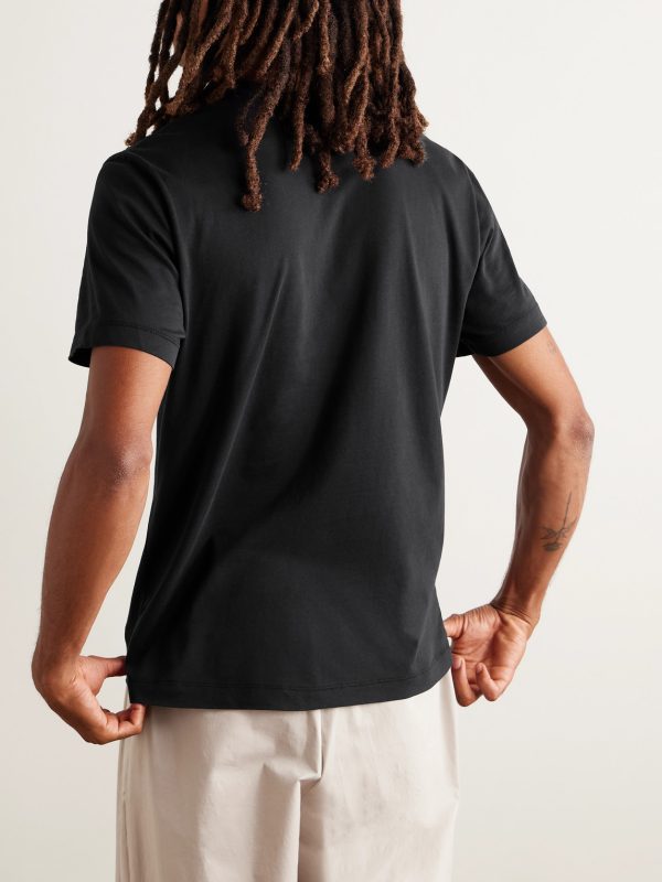 Lotus Brushed Cotton-Jersey T-Shirt - BK Lotus Brushed Cotton-Jersey T-Shirt - BK