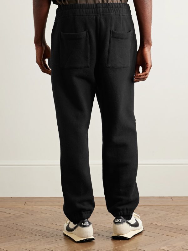 Cozy Tapered Cotton-Blend Jersey Sweatpants - BK