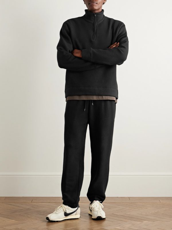 Cozy Tapered Cotton-Blend Jersey Sweatpants - OU