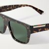 Square-Frame Tortoiseshell Acetate Sunglasses - CU