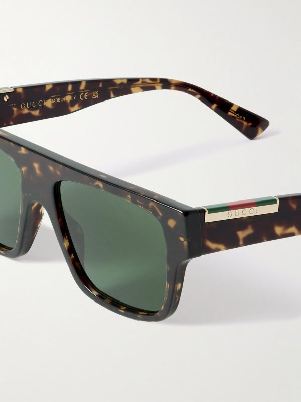Square-Frame Tortoiseshell Acetate Sunglasses - CU