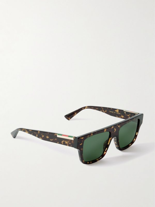 Square-Frame Tortoiseshell Acetate Sunglasses - FR