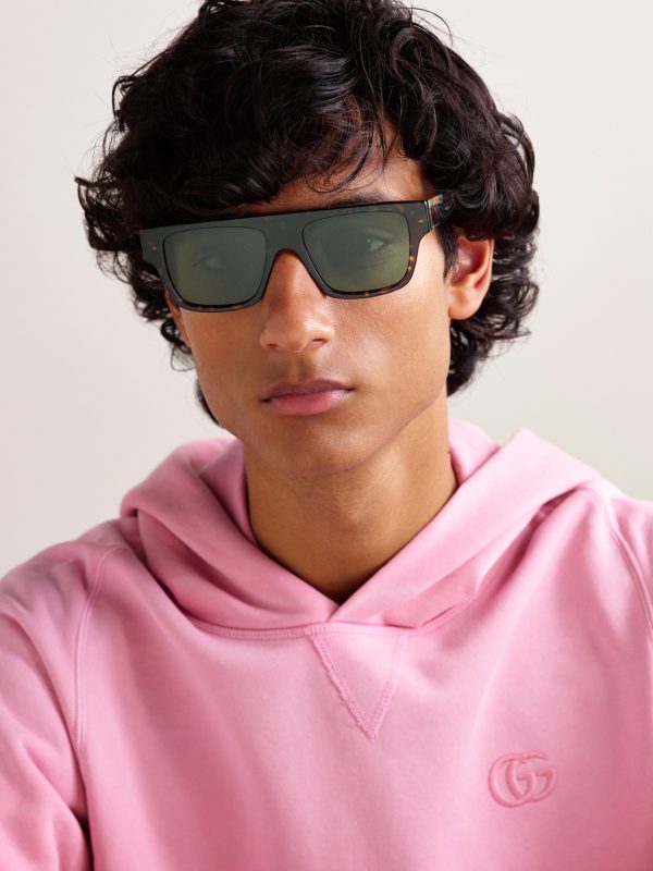 Square-Frame Tortoiseshell Acetate Sunglasses - OU