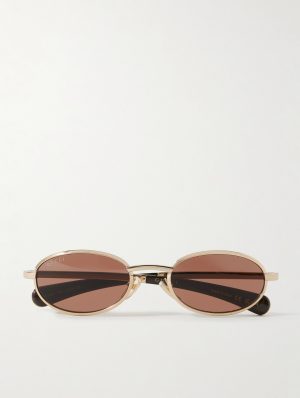 Oval-Frame Gold-Tone Sunglasses Oval-Frame Gold-Tone Sunglasses