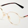 Round-Frame Gold-Tone Optical Glasses - CU