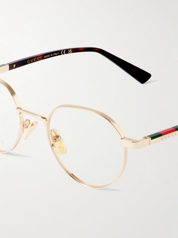 Round-Frame Gold-Tone Optical Glasses - CU