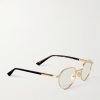 Round-Frame Gold-Tone Optical Glasses - FR
