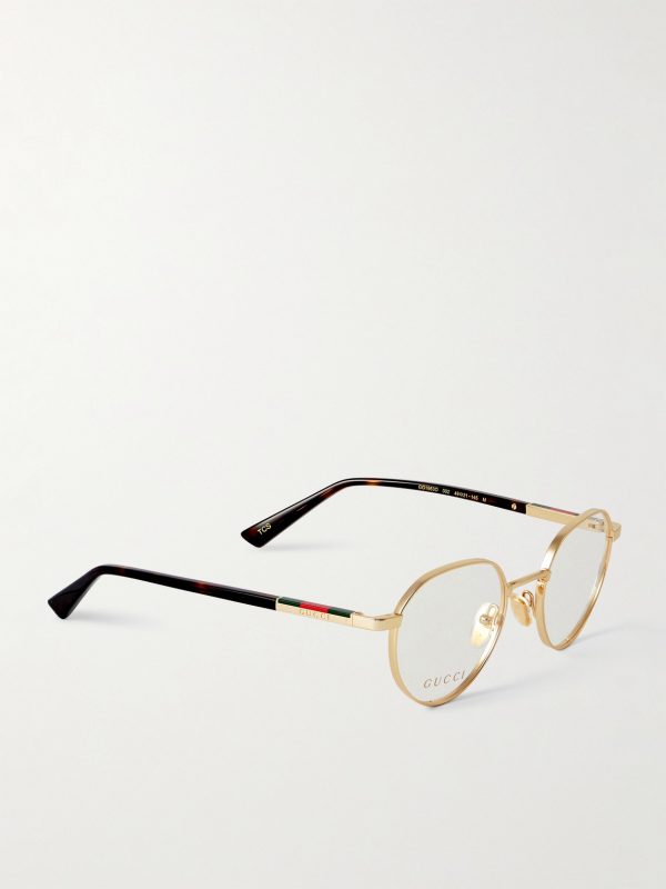 Round-Frame Gold-Tone Optical Glasses - FR