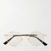 Round-Frame Gold-Tone Optical Glasses