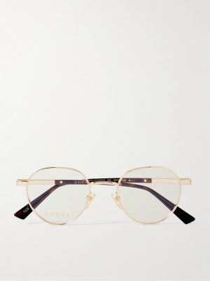 Round-Frame Gold-Tone Optical Glasses
