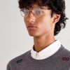 Round-Frame Gold-Tone Optical Glasses - OU