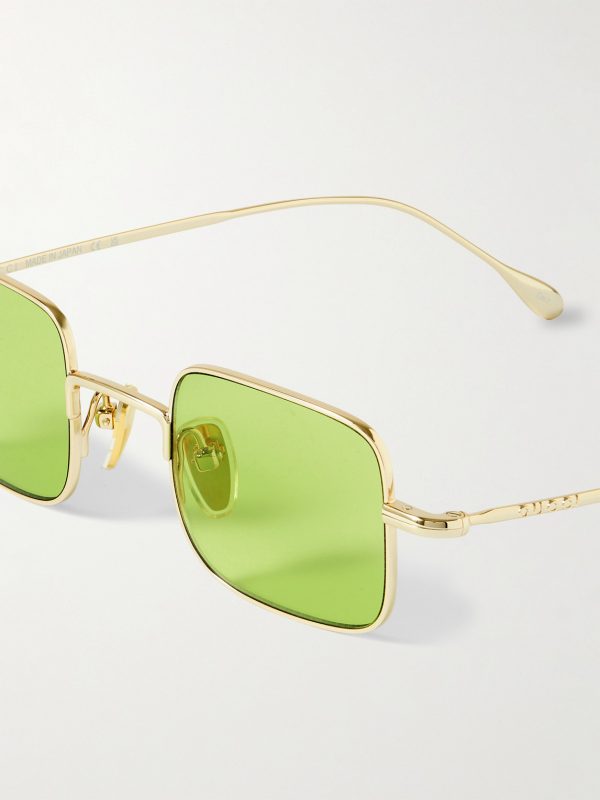 Rimless Rectangular-Frame Gold-Tone Sunglasses - CU Rimless Rectangular-Frame Gold-Tone Sunglasses - CU