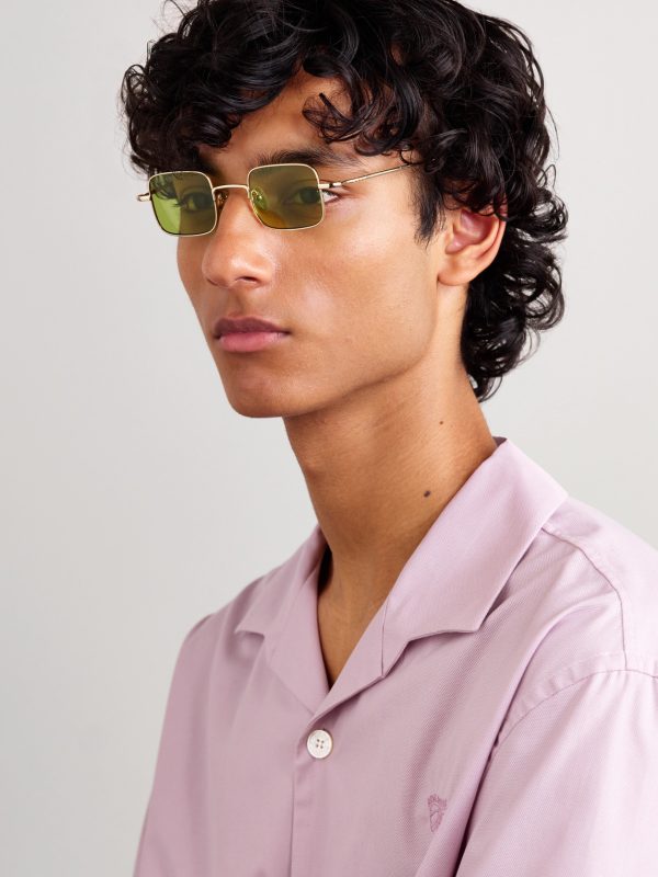Rimless Rectangular-Frame Gold-Tone Sunglasses - OU Rimless Rectangular-Frame Gold-Tone Sunglasses - OU