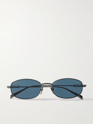 Oval-Frame Gunmetal-Tone Sunglasses Oval-Frame Gunmetal-Tone Sunglasses