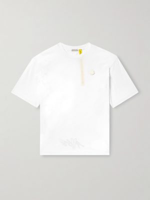 + A$AP Rocky Logo-Appliquéd Cotton-Jersey T-Shirt + A$AP Rocky Logo-Appliquéd Cotton-Jersey T-Shirt