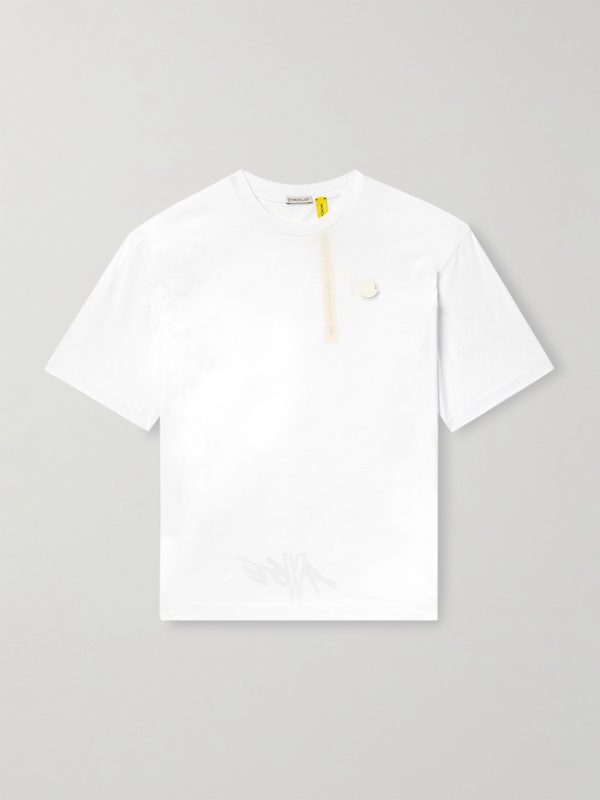 + A$AP Rocky Logo-Appliquéd Cotton-Jersey T-Shirt + A$AP Rocky Logo-Appliquéd Cotton-Jersey T-Shirt