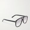 Aviator-Style Acetate Sunglasses - FR